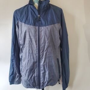 L.L. Bean Womens Navy and Light Gray Windbreaker